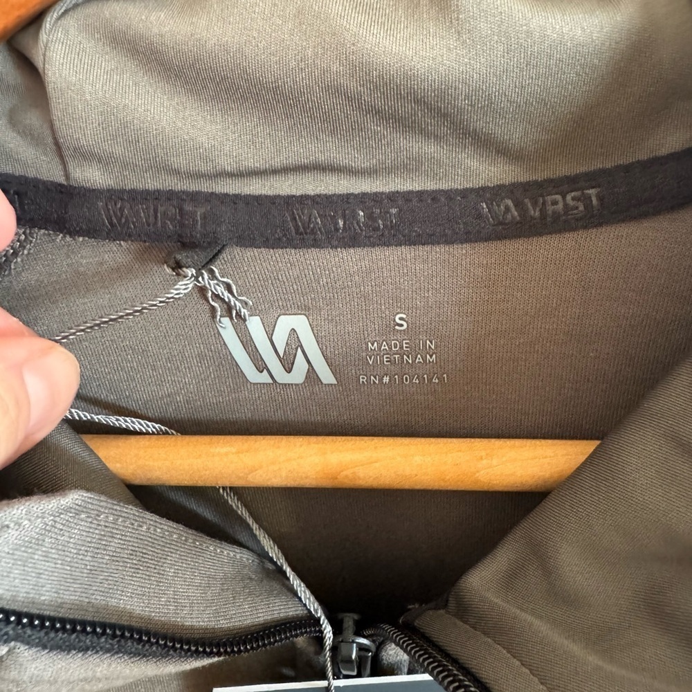 NWT! Men’s VRST Pinnacle fleece pewter full zip moisture wicking hoodie jacket S - Picture 3 of 5